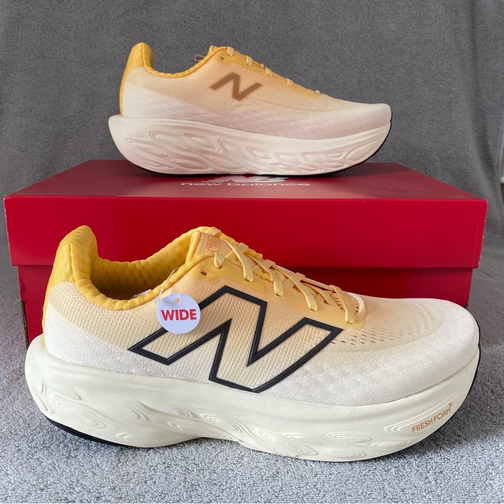 New Balance Shoes Mens 10.5 2E Wide Yellow 1080v14 Running Athletic Sneakers